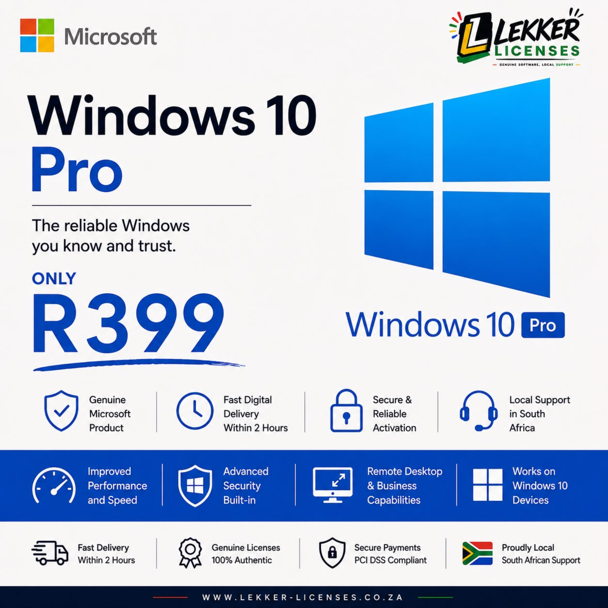 Microsoft Windows 10 Pro R399 Windows 10 Professional - Image 1