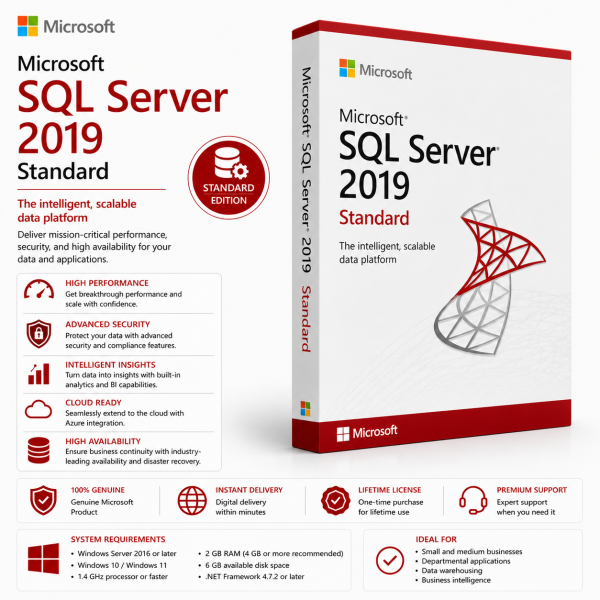 Microsoft SQL Server 2019 Standard