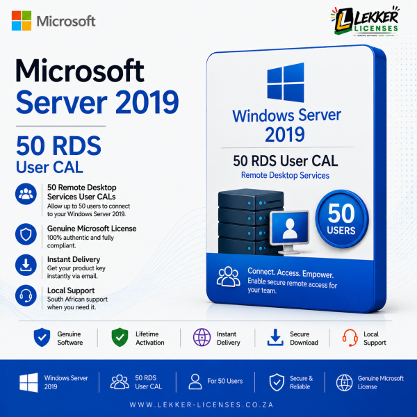 Server 2019 – 50 RDS User CAL