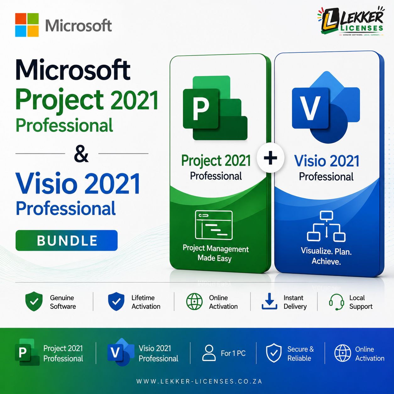 Microsoft Project 2021 Professional & Visio 2021 Professional Bundle