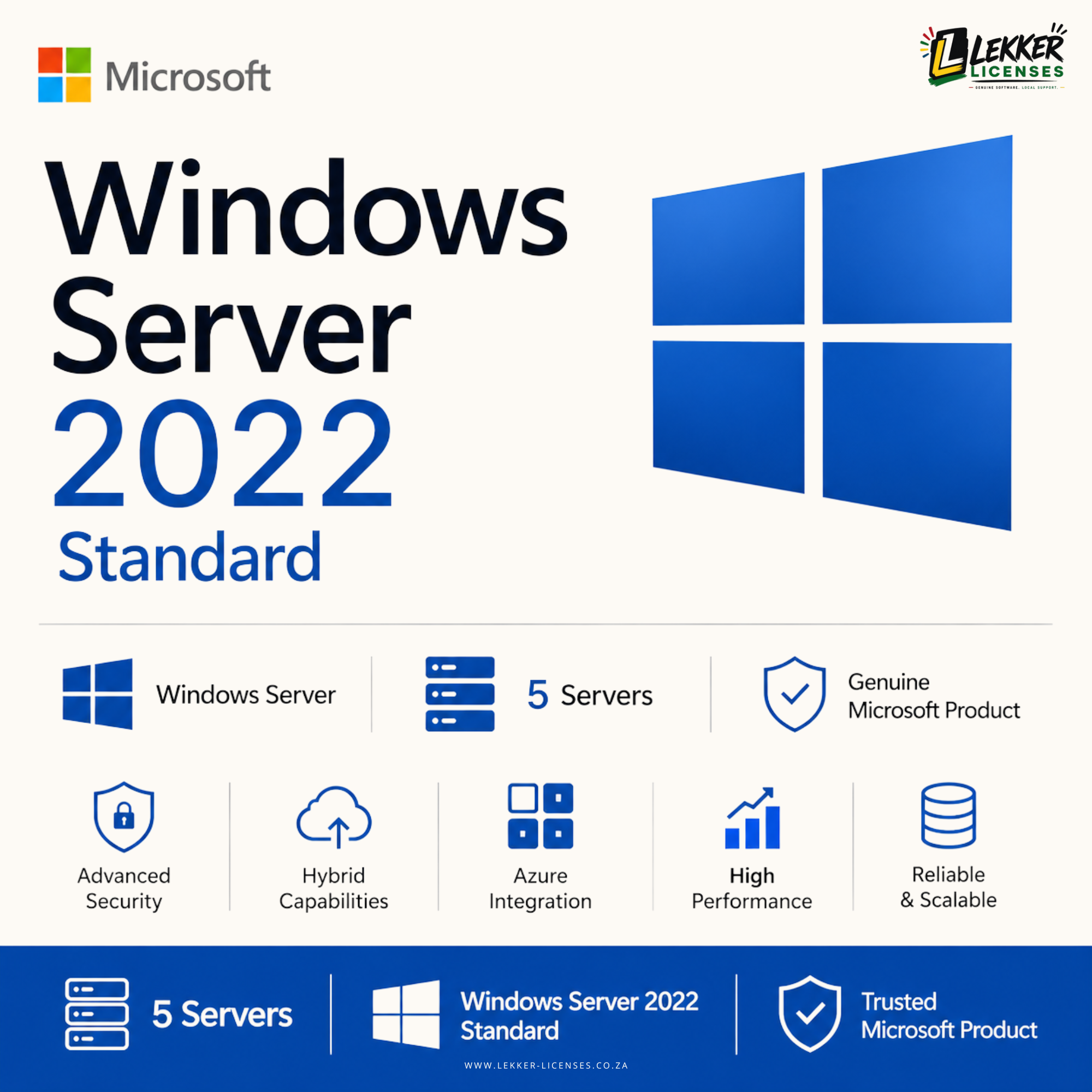 Microsoft Windows Server 2022 Standard 5 Server Volume License