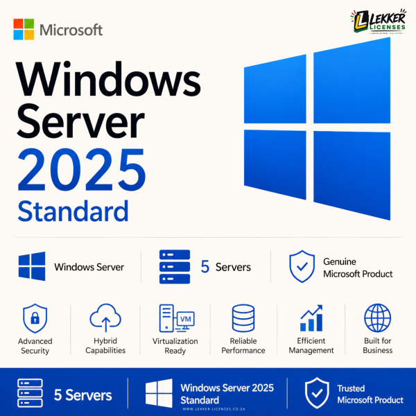 Microsoft Windows Server 2025 Standard 5 Server Volume License