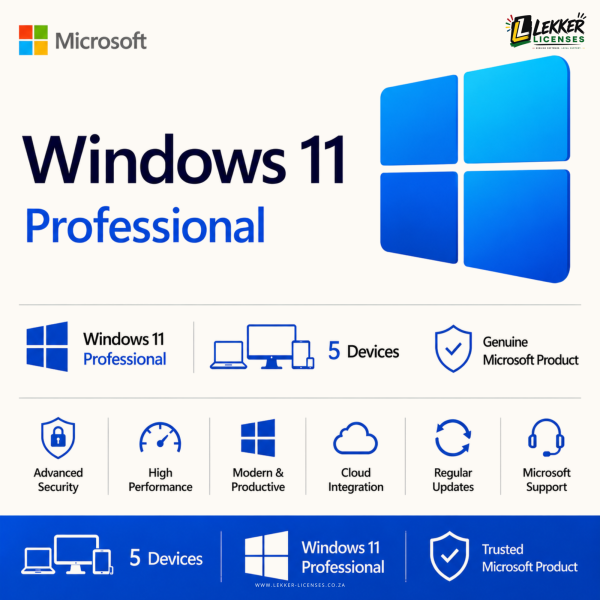 Microsoft Windows 11 Professional 5 Device Volume License