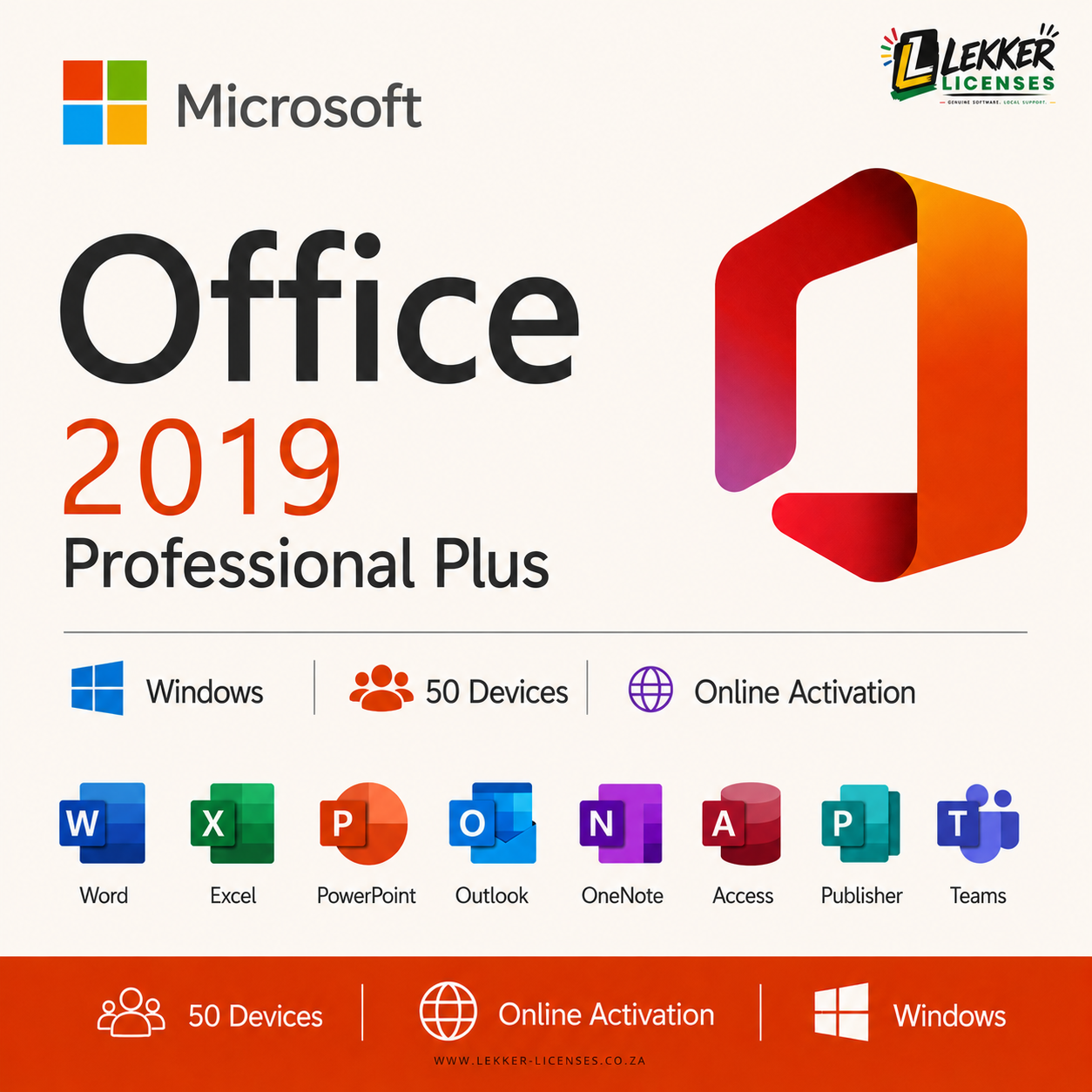 Microsoft Office 2019 Professional Plus 50 User Volume License genuine digital license South Africa