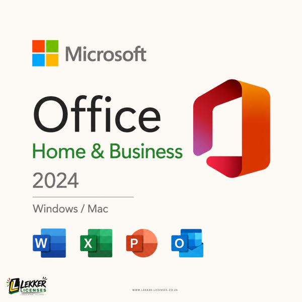 Microsoft Office Home and Business 2024 genuine digital license for Windows and Mac