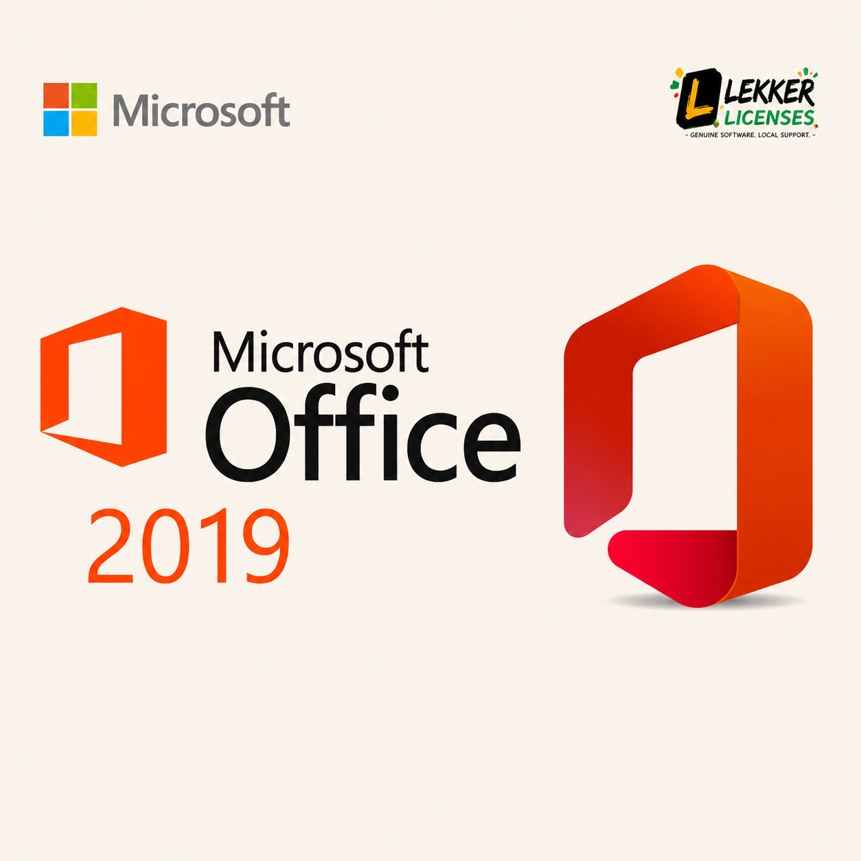 Microsoft Office 2019 genuine software licenses from Lekker Licenses