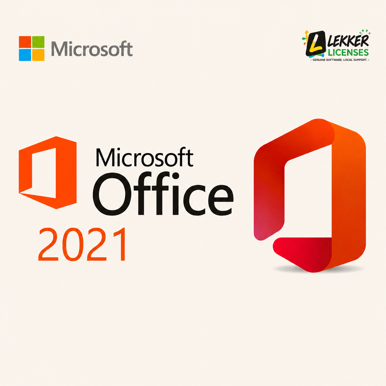 Microsoft Office 2021 genuine software licenses from Lekker Licenses